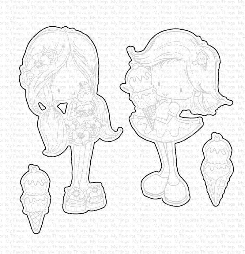My Favorite Things -TI Double Scoop of Cute STAMP & DIE SET - 3