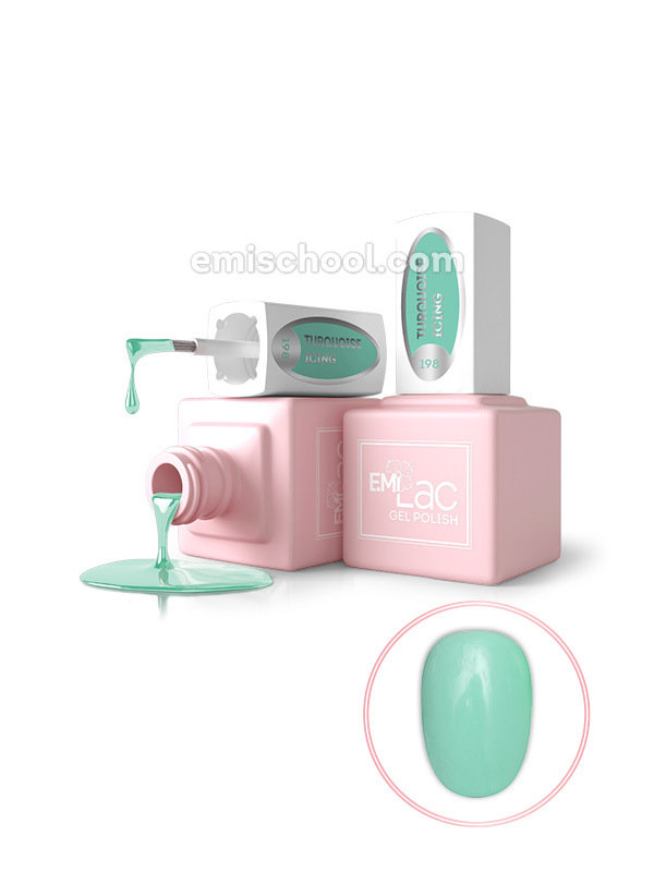 E.MiLac PR Turquoise Icing #198, 9 ml. - 2