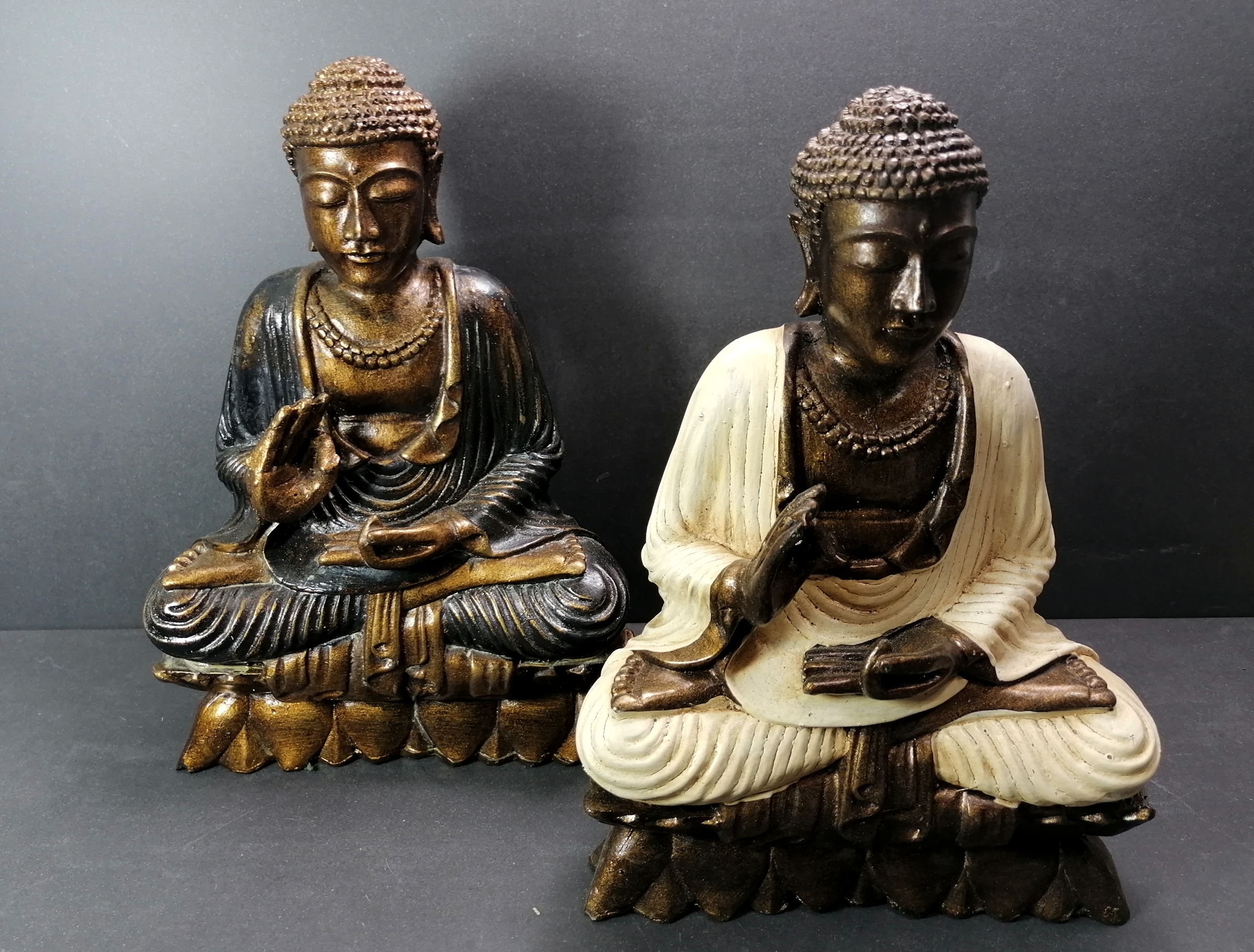 mediterande mudra buddha på lotus