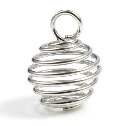 Spiral till Sten eller Kristaller - Grå Silverpläterat