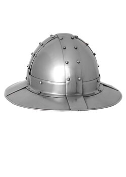 Banded kettle hat, 14 Ct., 1,6 mm steel with leather liner