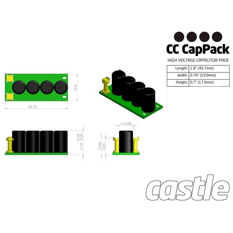 CC Capacitor kit 12S Max 50.0V 1100UF - 3