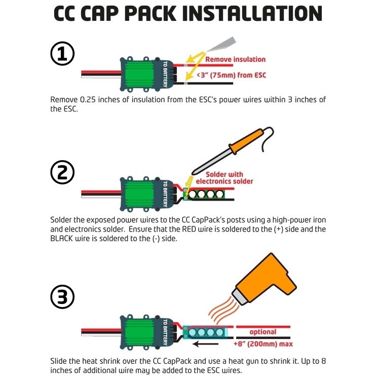 CC Capacitor kit 12S Max 50.0V 1100UF - 4