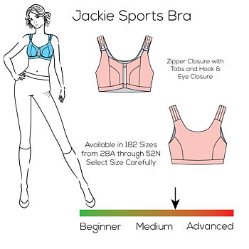 Jackie Sports BH -  Pappersmönster