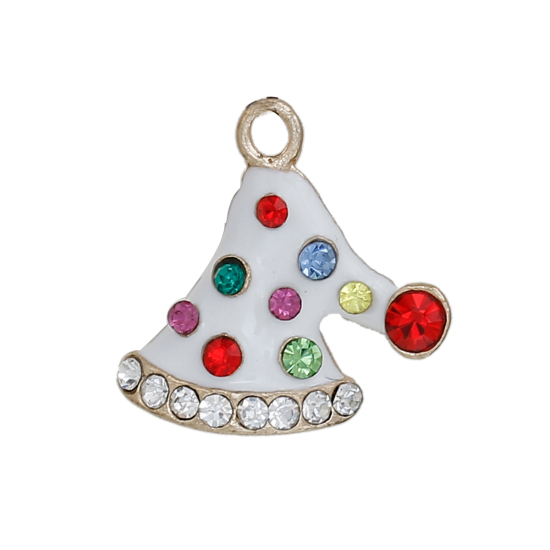 Berlock -  Emaljerad tomteluva m rhinestones