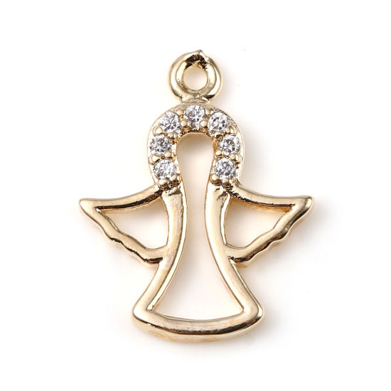 Berlock - Angel w rhinestones, 15mm