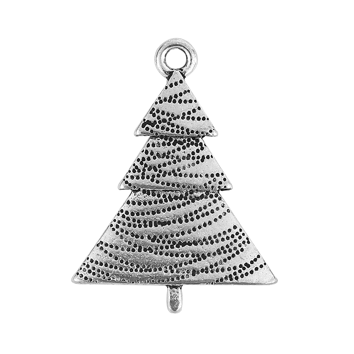 Berlock - Christmas tree, silver