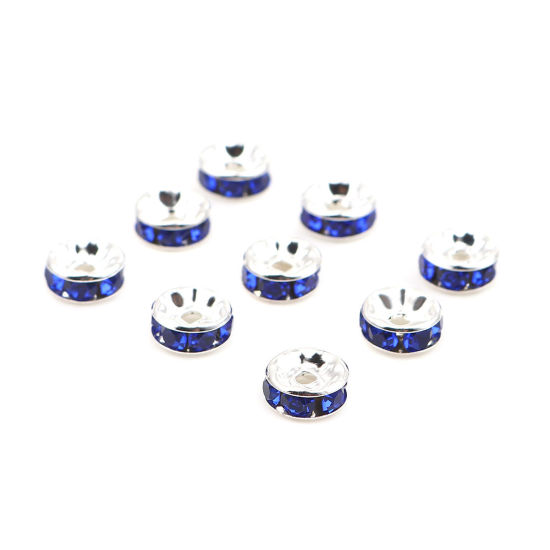 strass rondelle 4mm,  Blue - 2