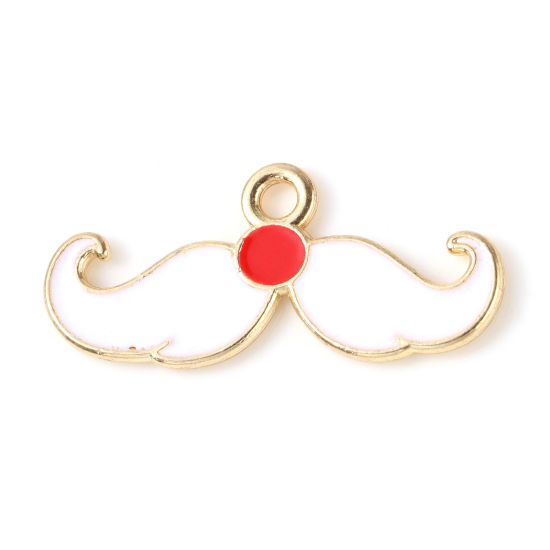 Berlock -  Enameld christmas santa mustache