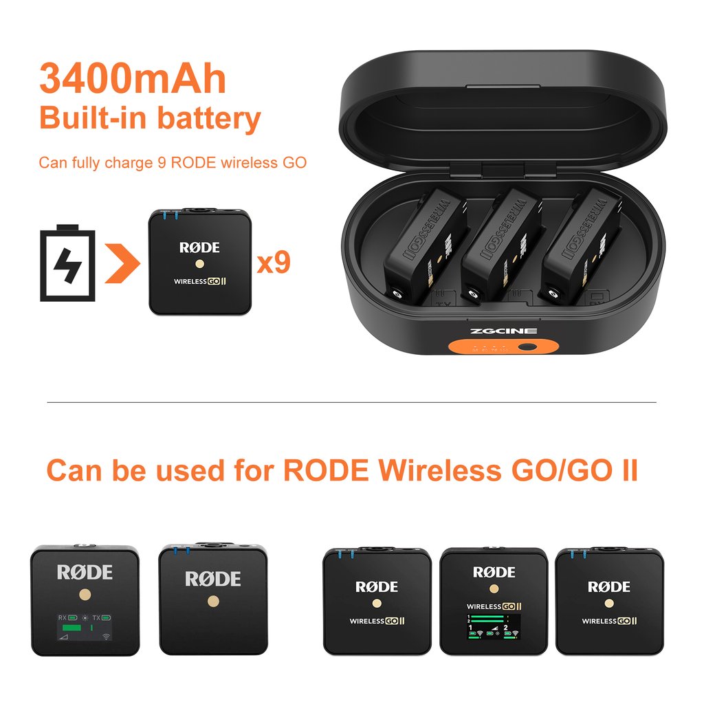ZGCINE ZG-R30 CHARGING CASE FOR RODE WIRELESS GO&WIRELESS GO II - 6