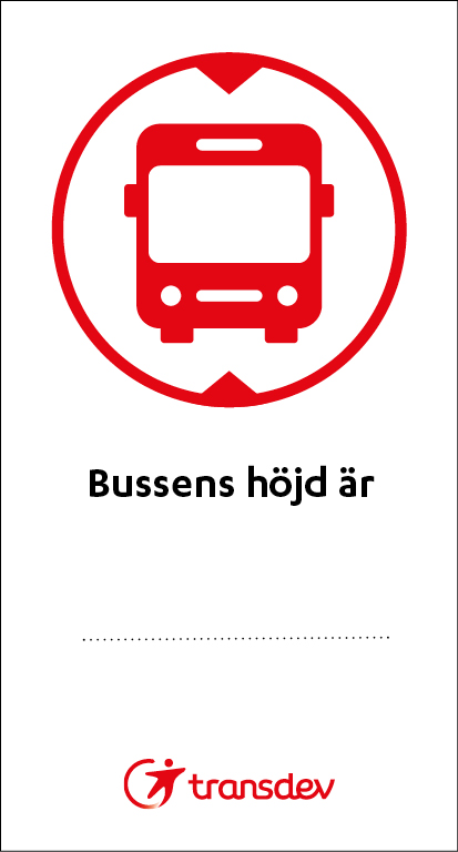 Dekal: Bussens höjd