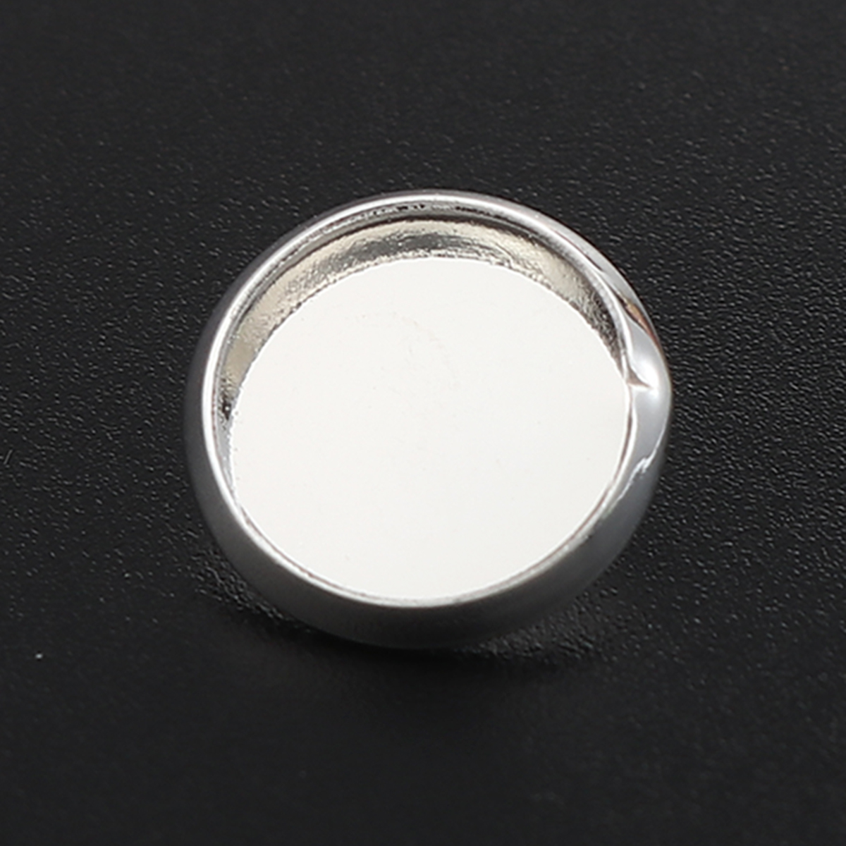 Cabochon Setting Button , silver 10mm