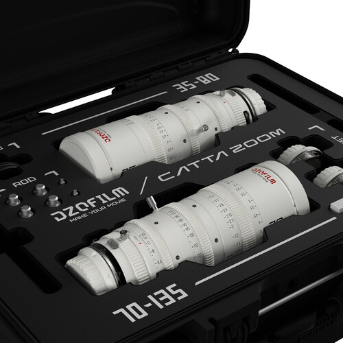 DZOFilm Catta Zoom 35-80 & 70-135mm T2.9 Cine Zoom 2-Lens Bundle E-Mount White - 4