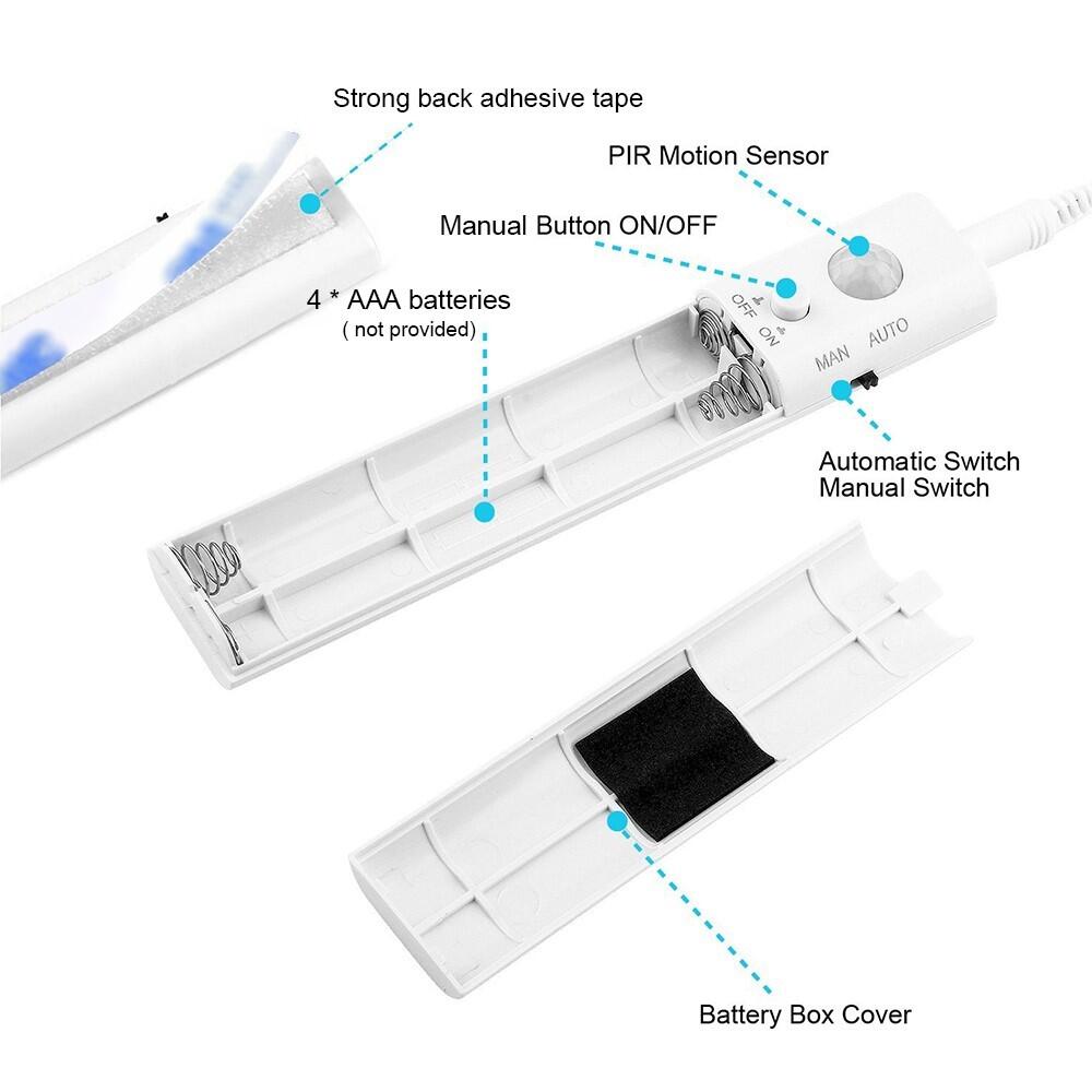 LED-slinga för garderob med rörelsesensor 1 m - Varmvit - 8