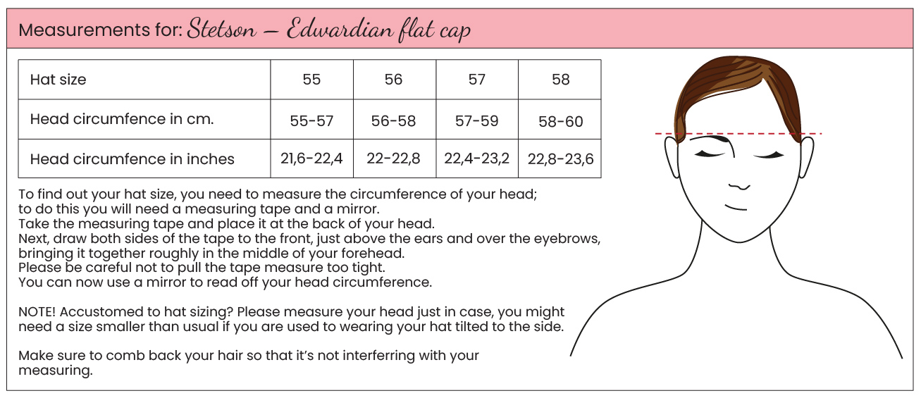 Flat cap hat sales sizes