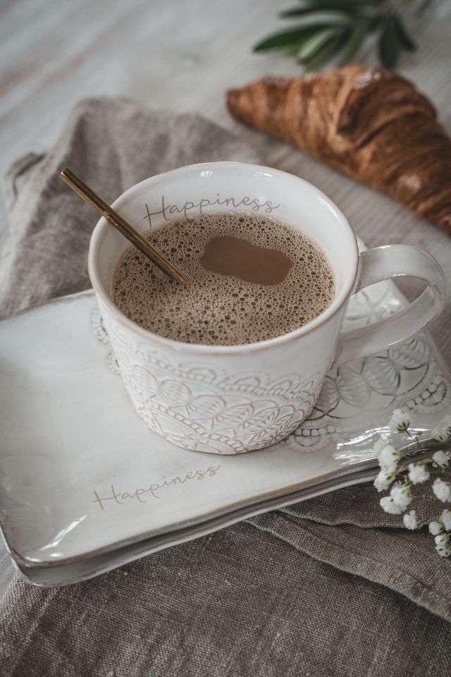 "Happiness" mugg m. handtag (vit) - Majas cottage - 3