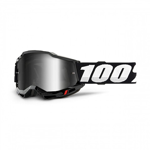 100% - ACCURI 2 - BLACK - Silver Spegellins