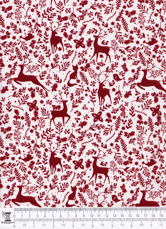 Deer White/Dark red - Rådjur/Ren, Vitt/Mörkrött