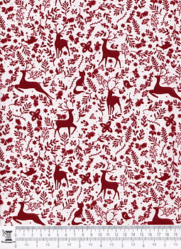Deer White/Dark red - Rådjur/Ren, Vitt/Mörkrött