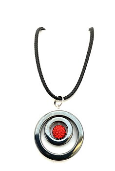Necklace cornelia Hematite red Swarovski