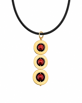 Necklace Trine Gold & red