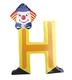 Clown Bokstav i Trä,  H