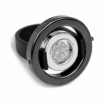 Ring Flora Hematite Swarovski