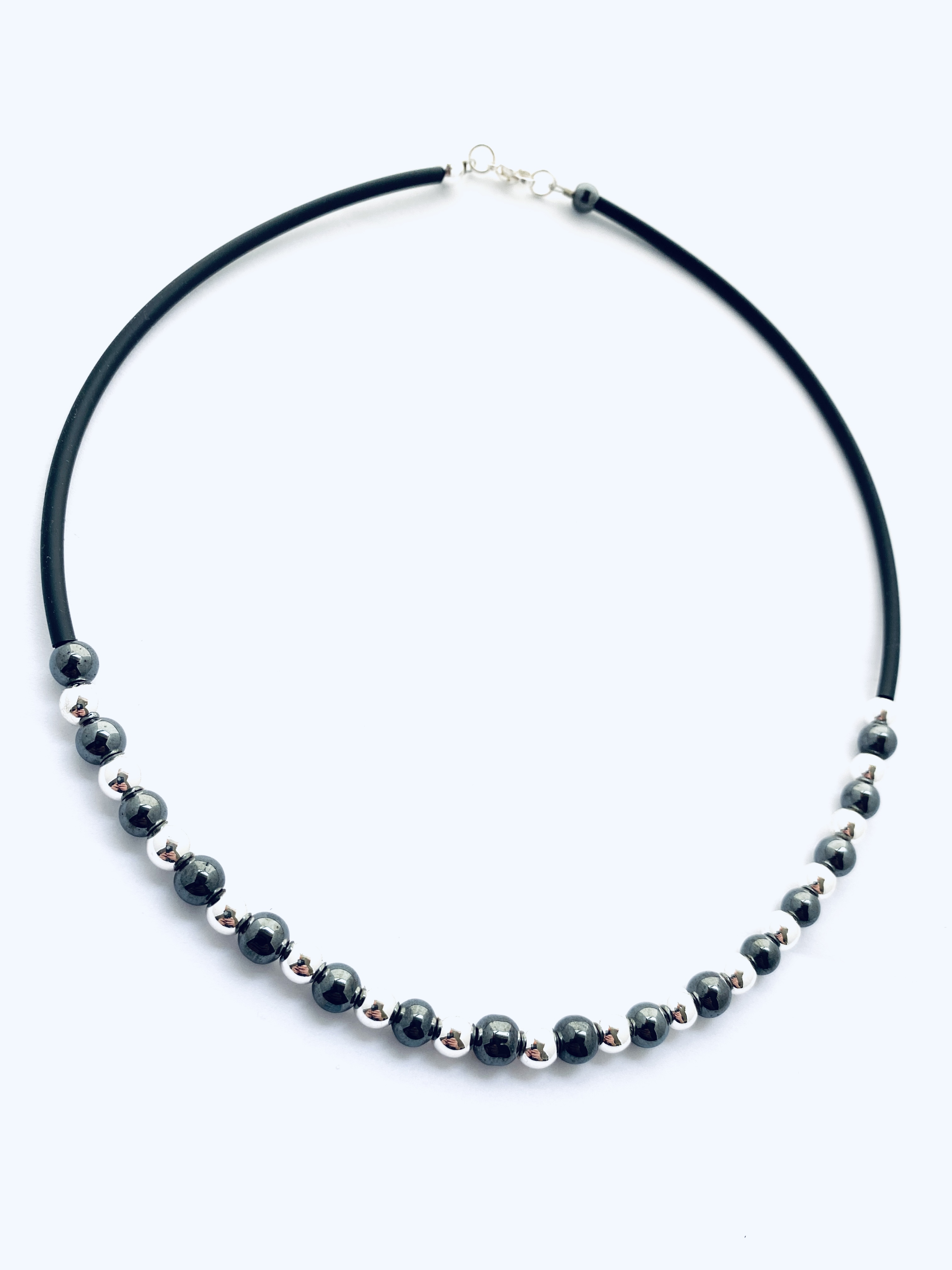 Halsband Spinoni Hematit & silver - 2