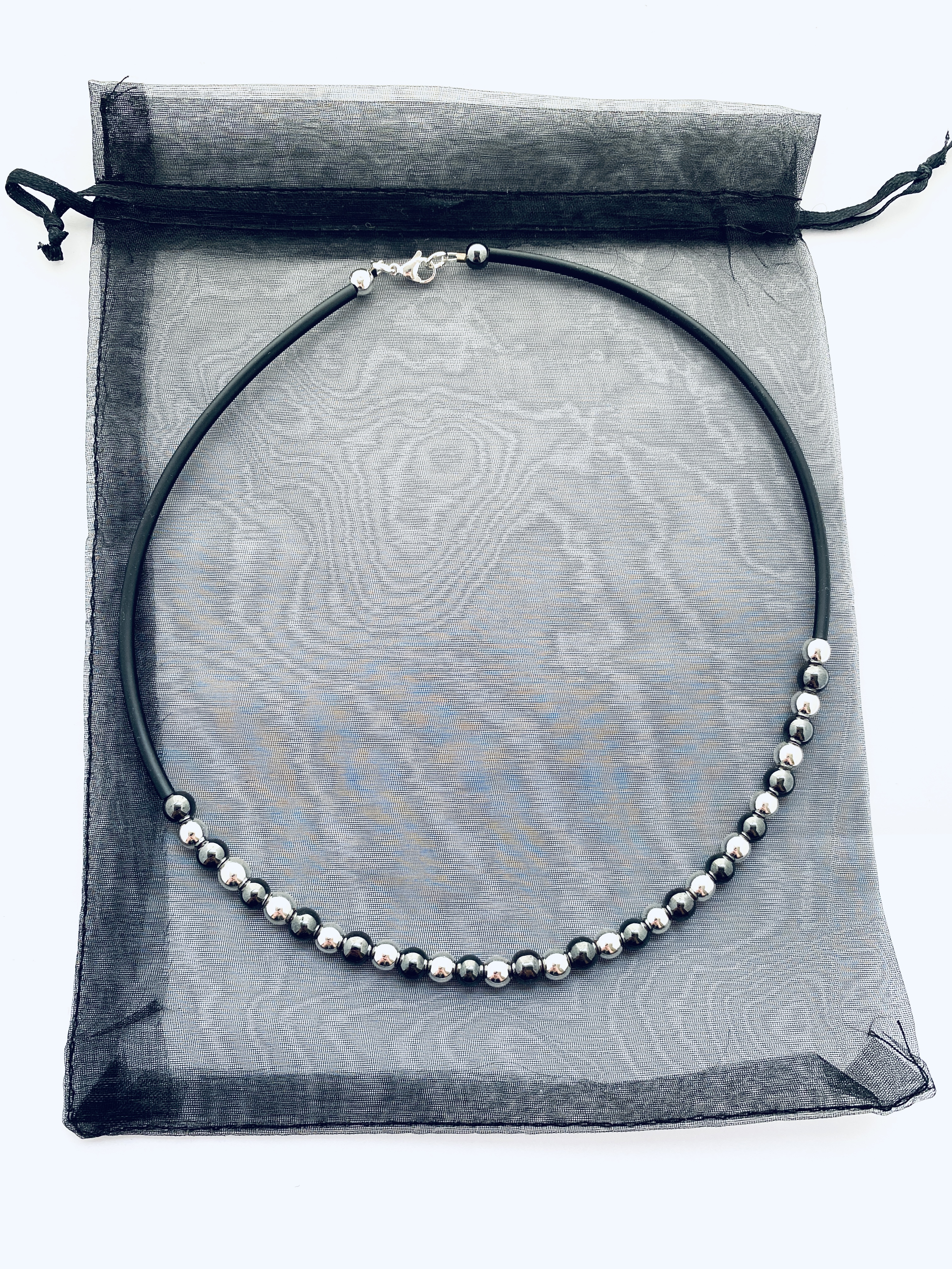 Halsband Spinoni Hematit & silver - 3