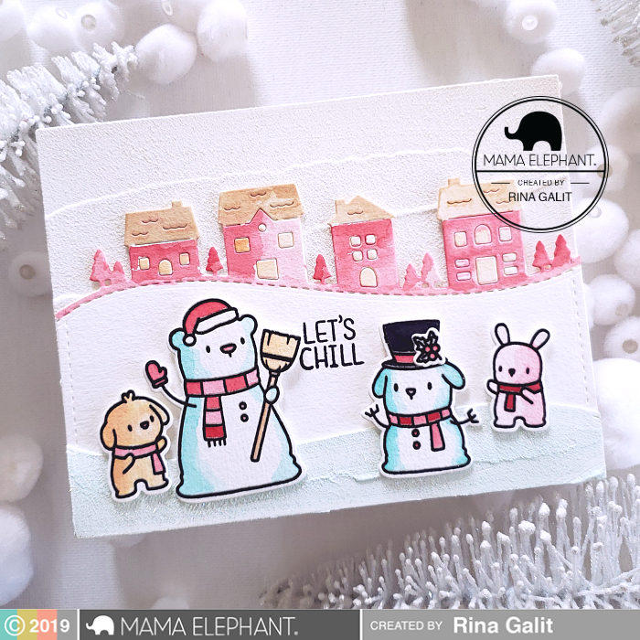 MAMA ELEPHANT-SNOW FRIENDS   - 3
