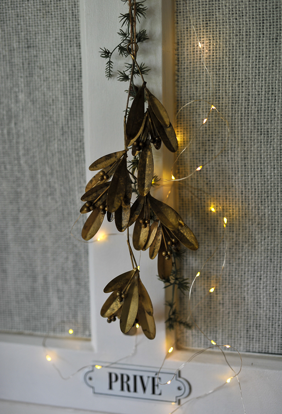 Mistel metall - Juldekoration - Mässing - 35 cm