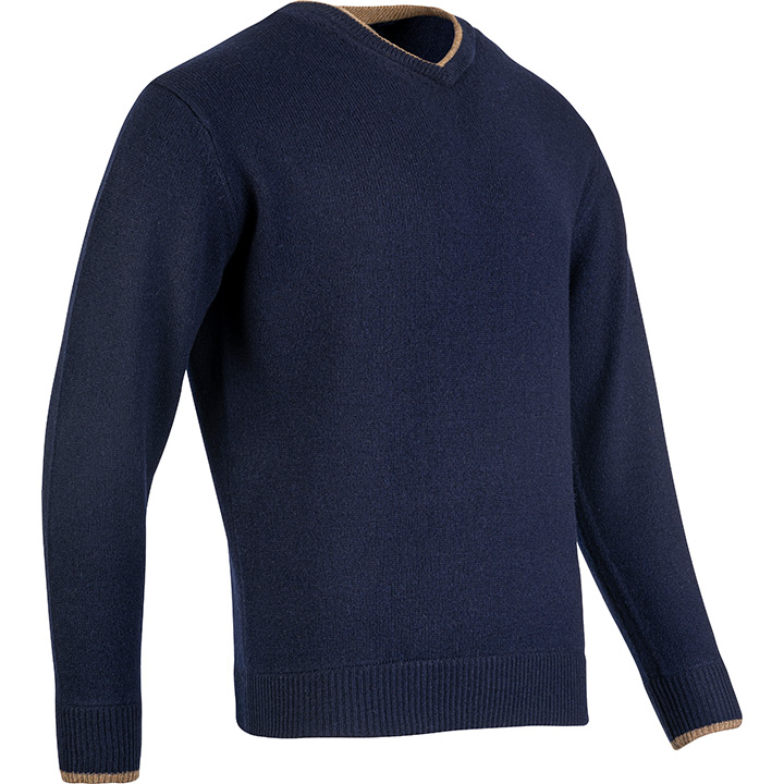 Tröja 100% Lammull v-ringad S-XXL, 3 färger - 10