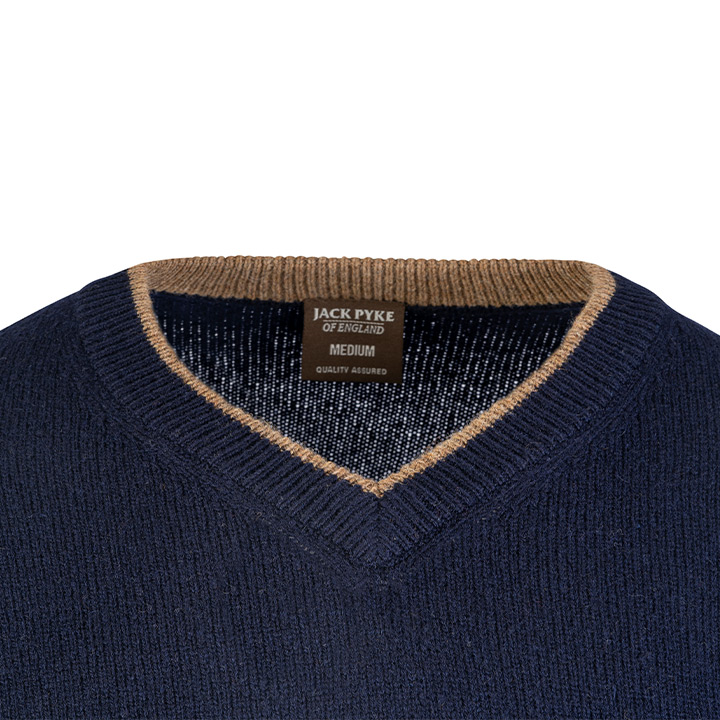 Tröja 100% Lammull v-ringad S-XXL, 3 färger - 11