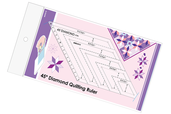 Quilt Linjal Diamant 45 grader