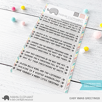 MAMA ELEPHANT-EASY XMAS GREETINGS + die 
