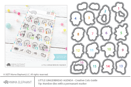 MAMA ELEPHANT-LITTLE GINGERBREAD AGENDA - STAMPS & DIES
