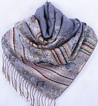 Pashmina Scarf   -Grå