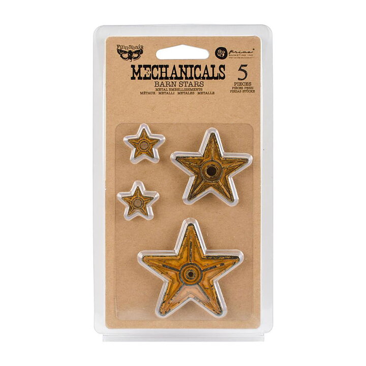 Prima Marketing Finnabair Mechanicals - Barn Stars