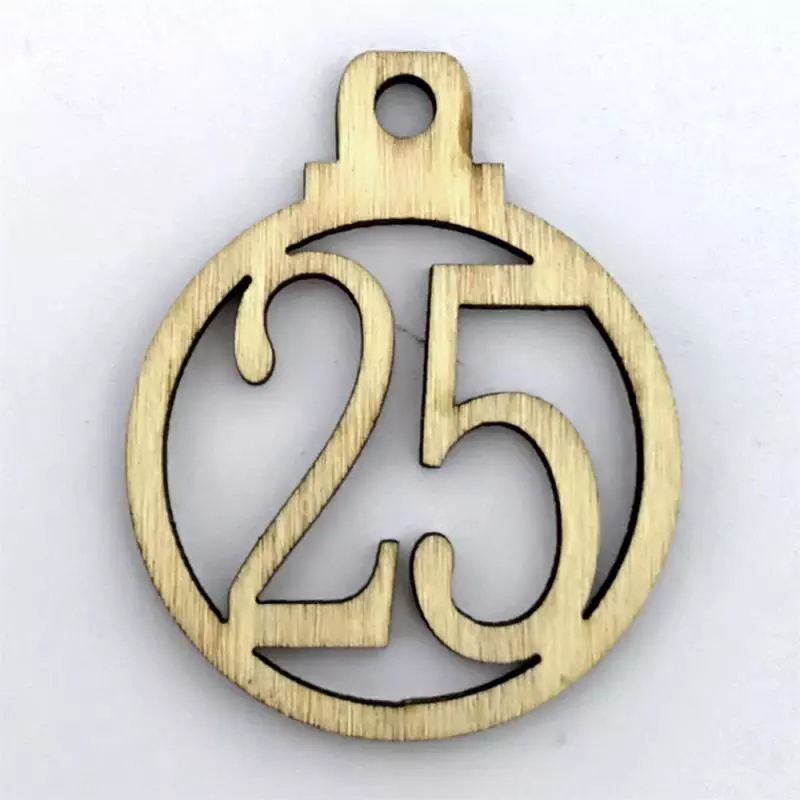 Berlock -  Wood christmas numbers advent - 3