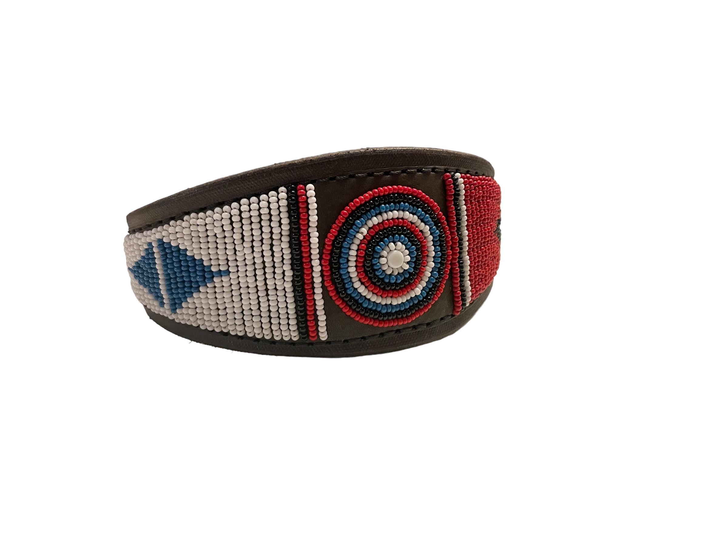 Zinj halsband Lucher/ Whippet Blå-röd