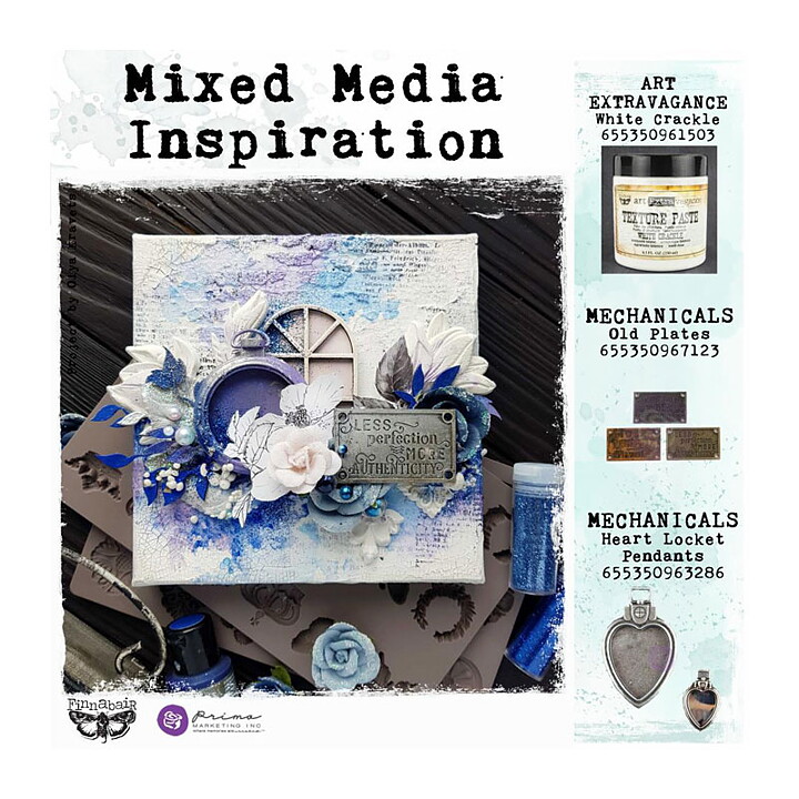 Prima Marketing Finnabair Mechanicals - Heart Locked Pendants