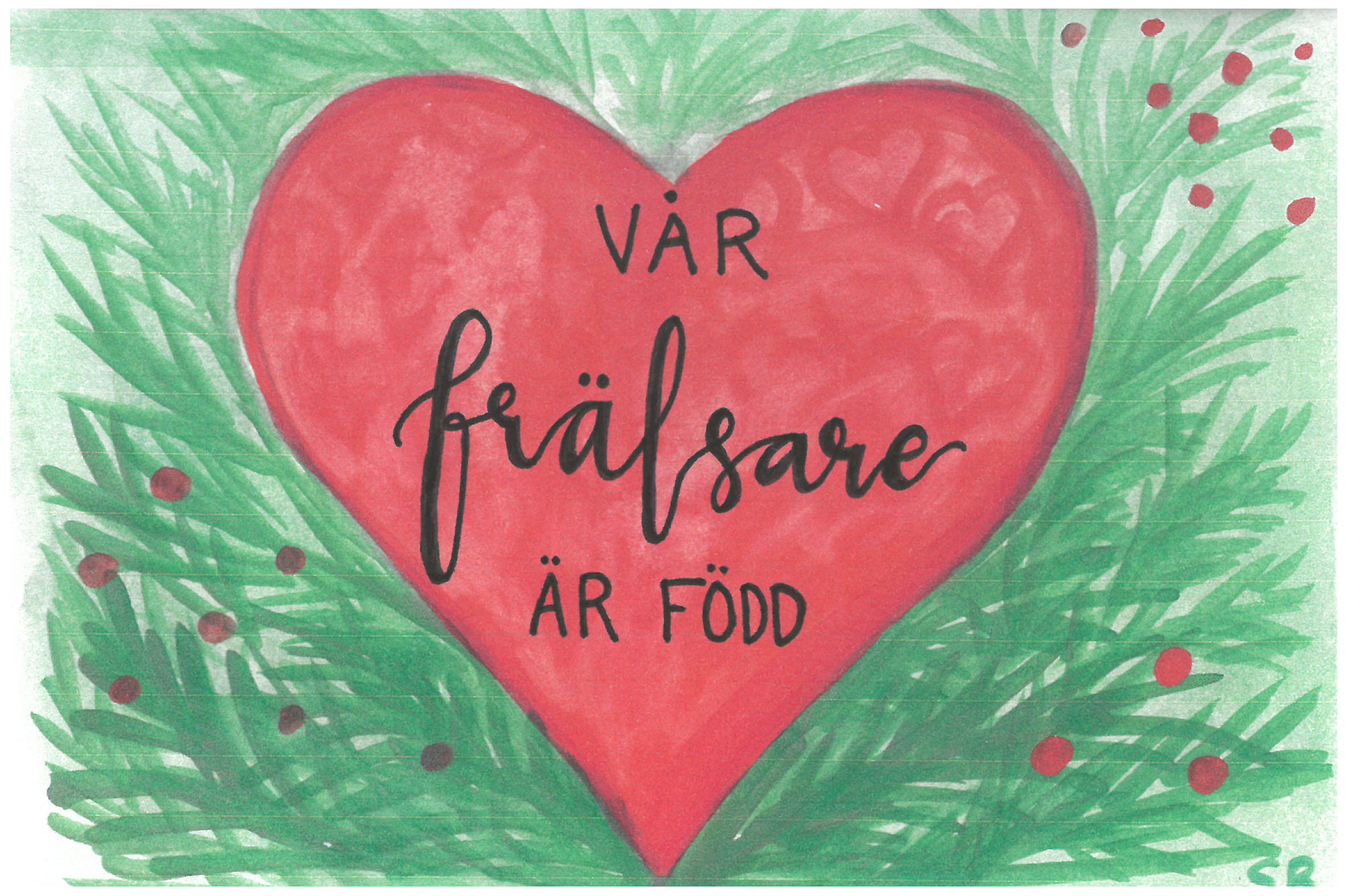 Julkort-Vår frälsare är född
