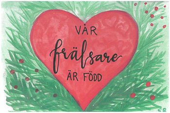Julkort-Vår frälsare är född