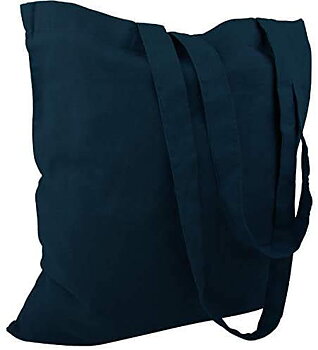 Cotton Bag Two Long Handles - Dark Blue 3 / 5 pcs