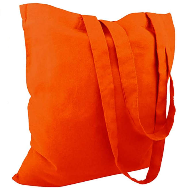 Bomullspåse Två Långa Handtag - Orange 3 st