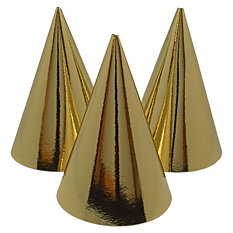 Party hat foil kulta 6-pack