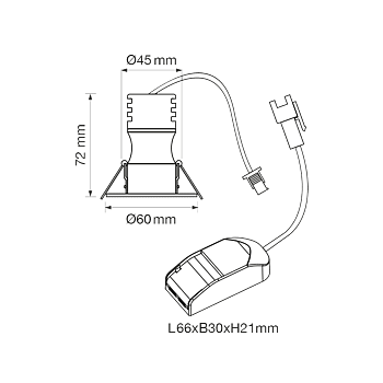 DESIGNLIGHT D-LS1017 Bastuspot 4,3W 3000K Alu