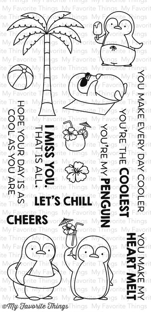 My Favorite Things -PENGUINS IN PARADISE  STAMP & DIE SET