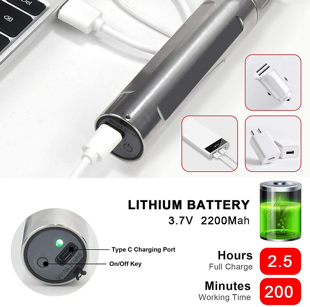 LED-LLLT/LED-ljusterapi penna 3x3 W - 4