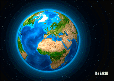 Kort 3D Earth, Europe - Kalikå